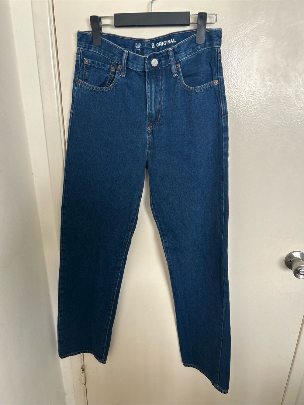 Gap Teen Boys Jeans Sz 18 Blue Original Straight Dark Wash Denim Pants